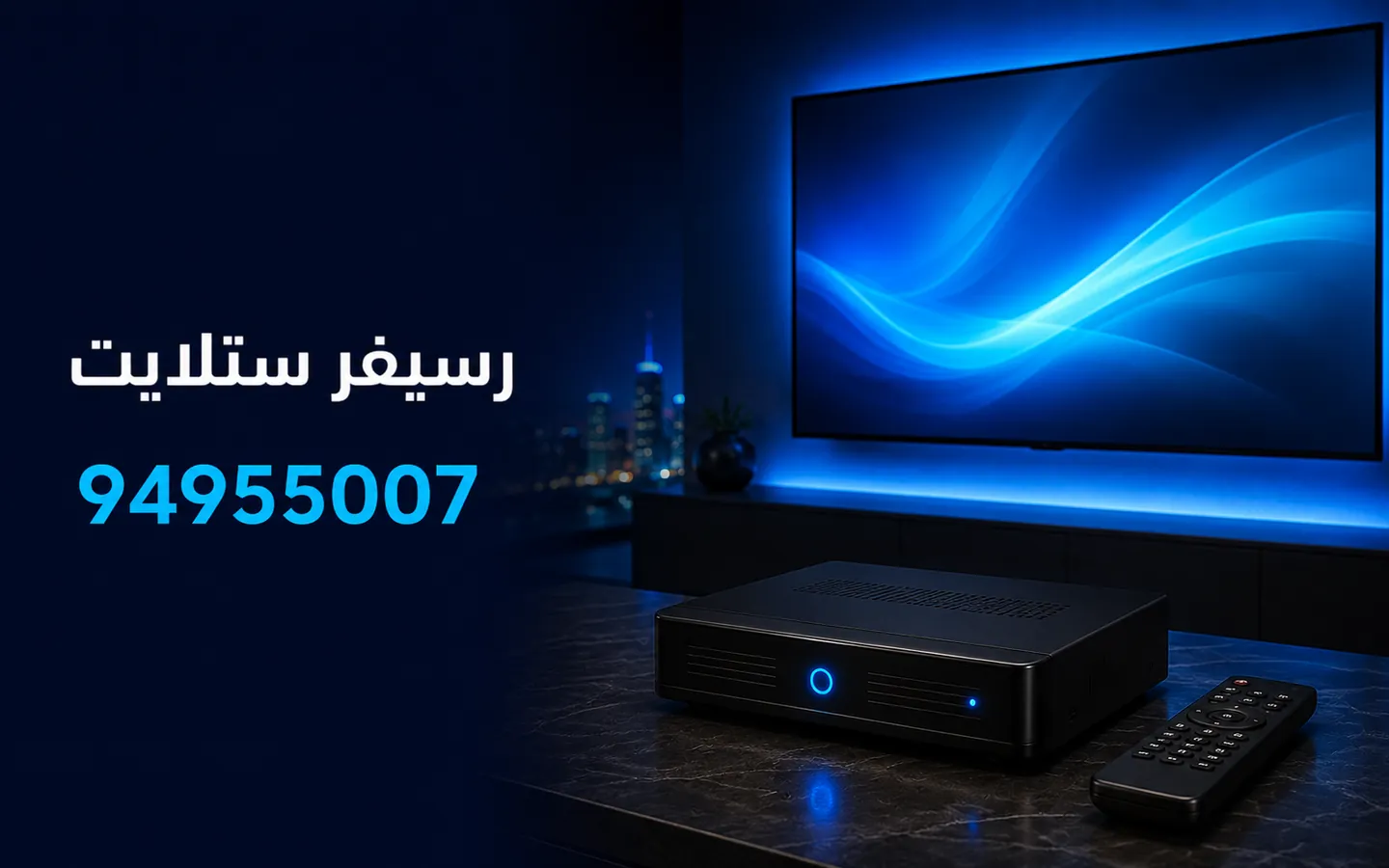 رسيفر ستلايت حديث موصول بالشاشة